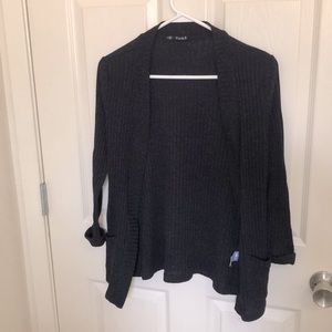 Black long sleeve cardigan with pockets